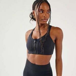 All Access by Bandier Allegro zip front bra black XS